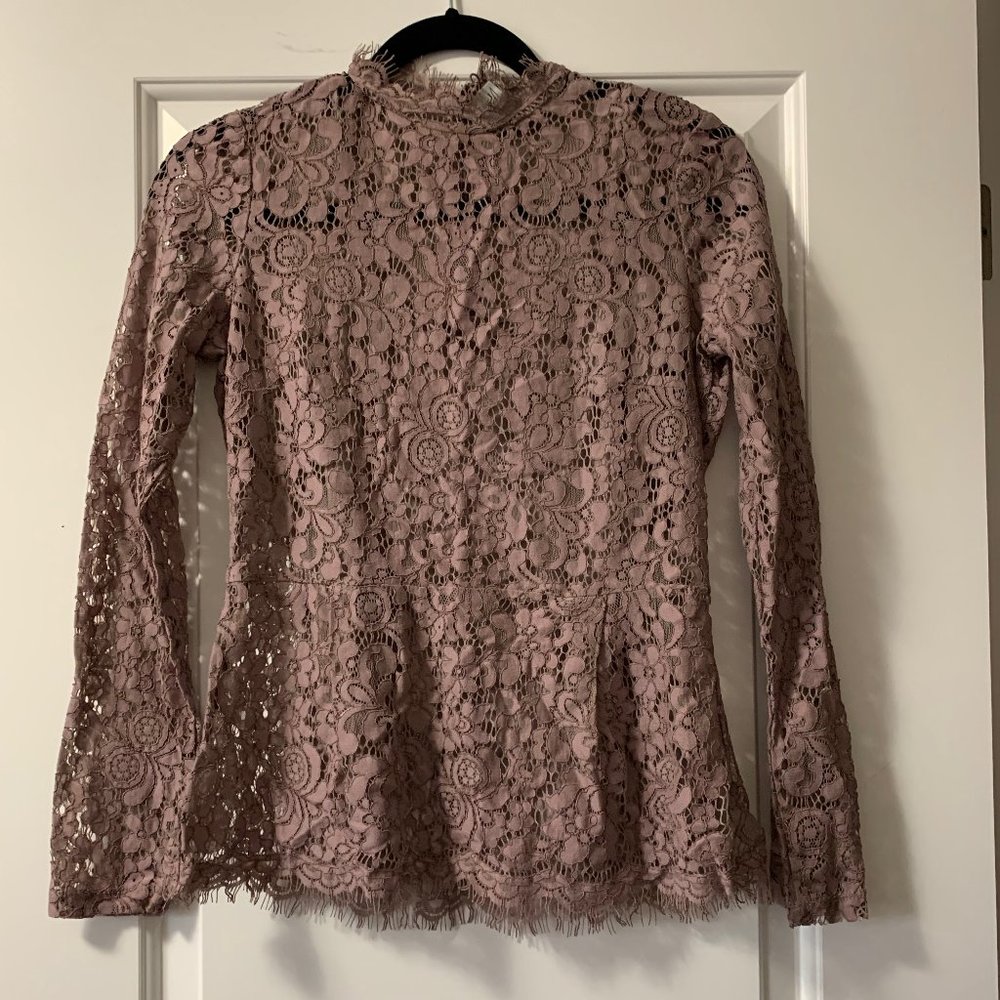 Lace Peplum Top